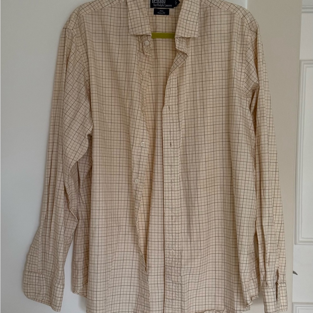 Ralph Lauren Beige Plaid Casual Shirt
